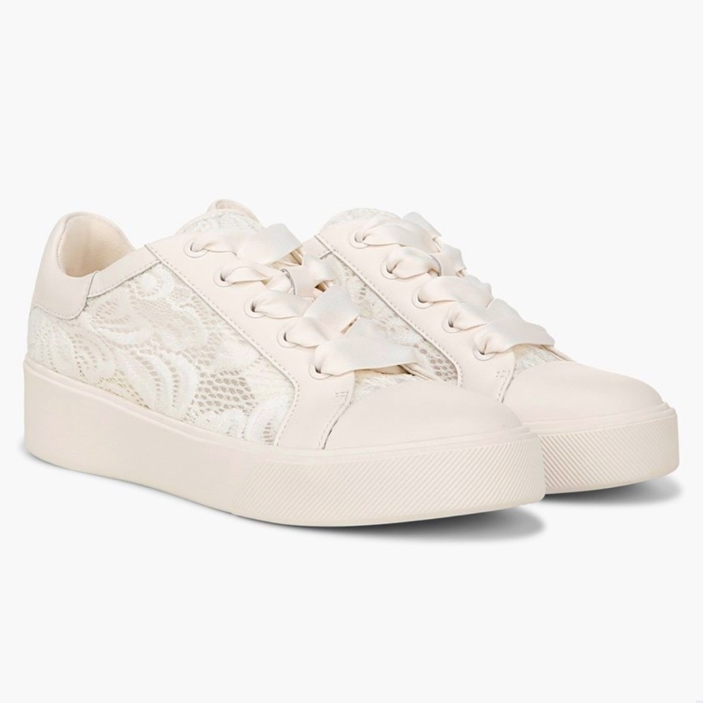 Naturalizer white lace sneakers